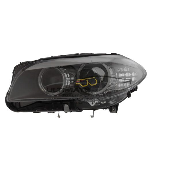 bmw 5 series headlight headlamp passenger side lh xenon with led daytime running light مرجع تخصصی فروش و تعمیرات چراغ اتومبیل